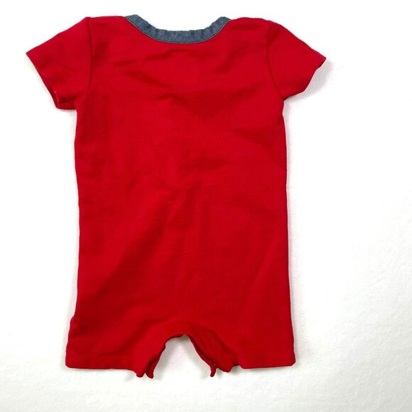 Levi’s Baby Logo Denim Neckline Henley Romper 12m One Piece Casual - Picture 4 of 7